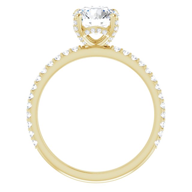 Round Brilliant Accented Engagement Ring