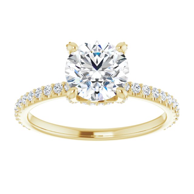 Round Brilliant Accented Engagement Ring