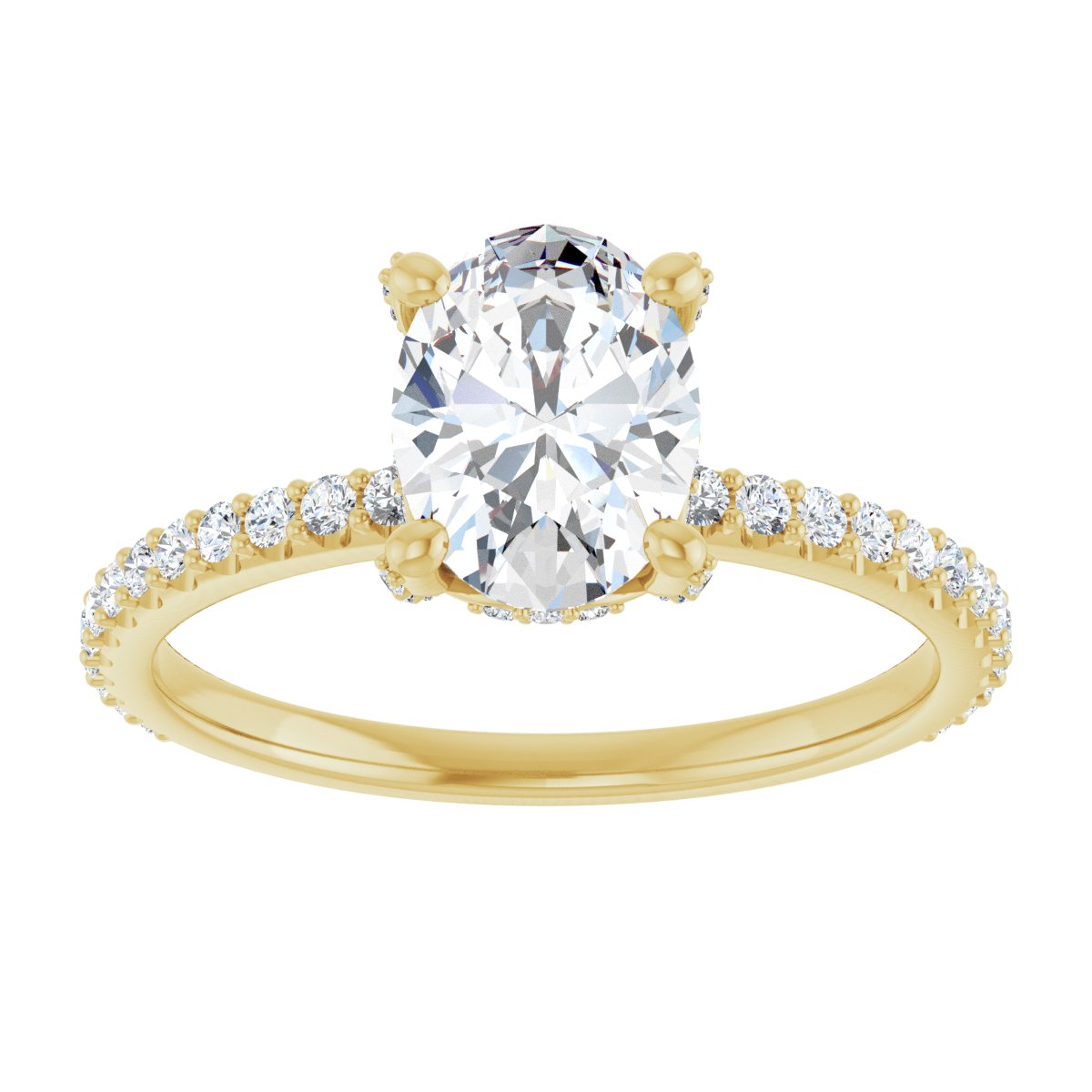 Oval Accented Engagement Ring