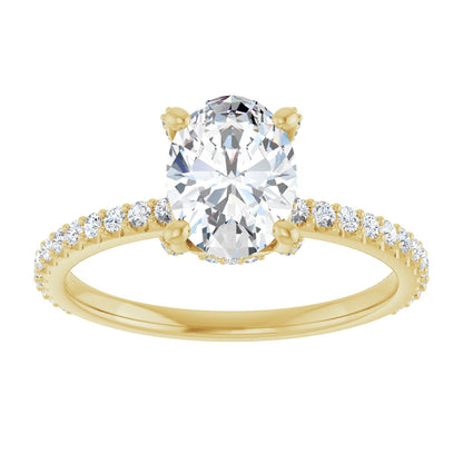 Oval Accented Engagement Ring