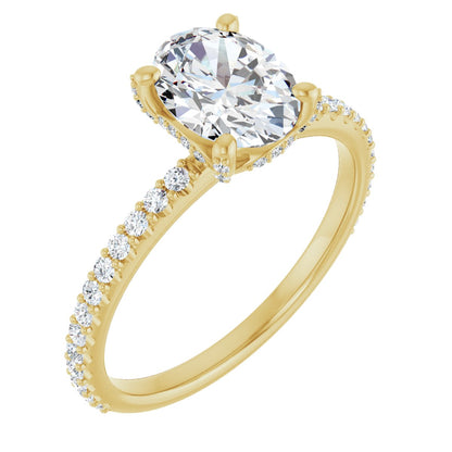 Oval Accented Engagement Ring