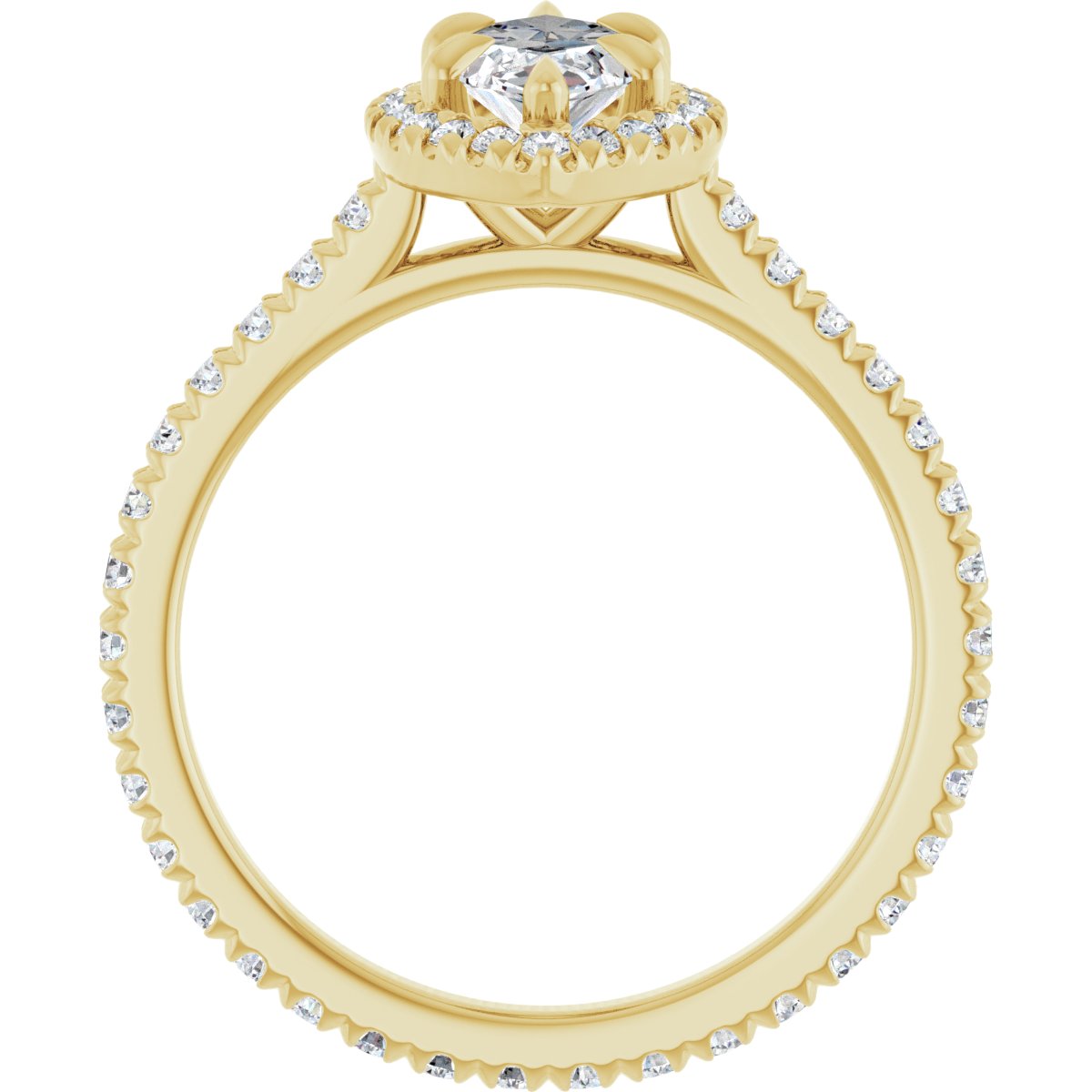 Marquise Halo-Style Eternity Engagement Ring