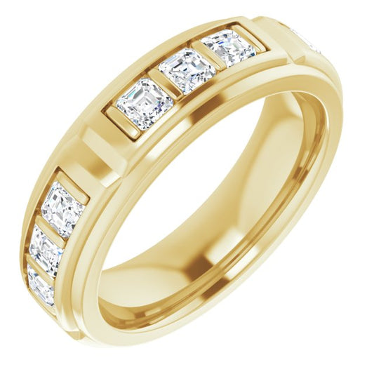 Asscher Accented Band