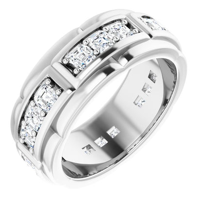 Asscher Accented Band