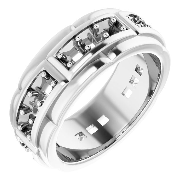 Asscher Accented Band