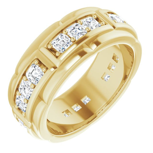 Asscher Accented Band