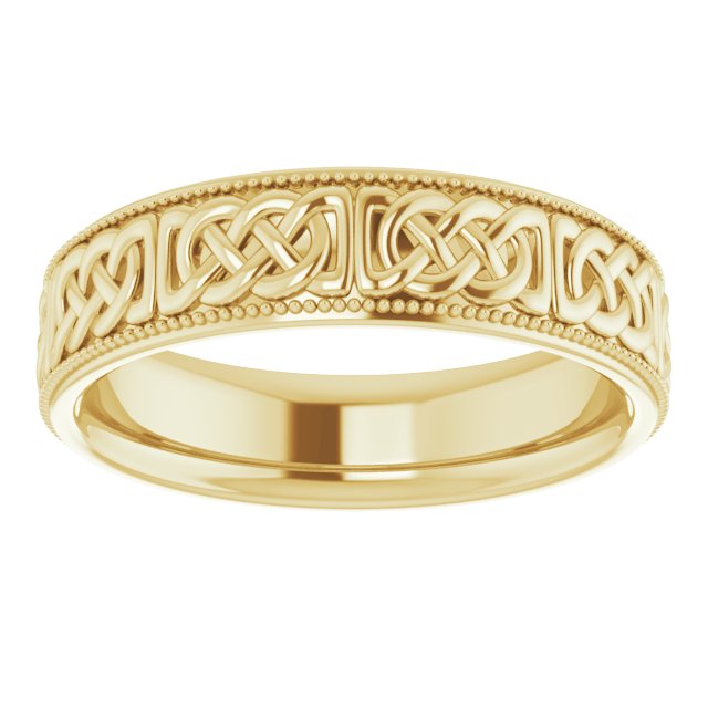 Yellow Gold Celtic-Inspired Band