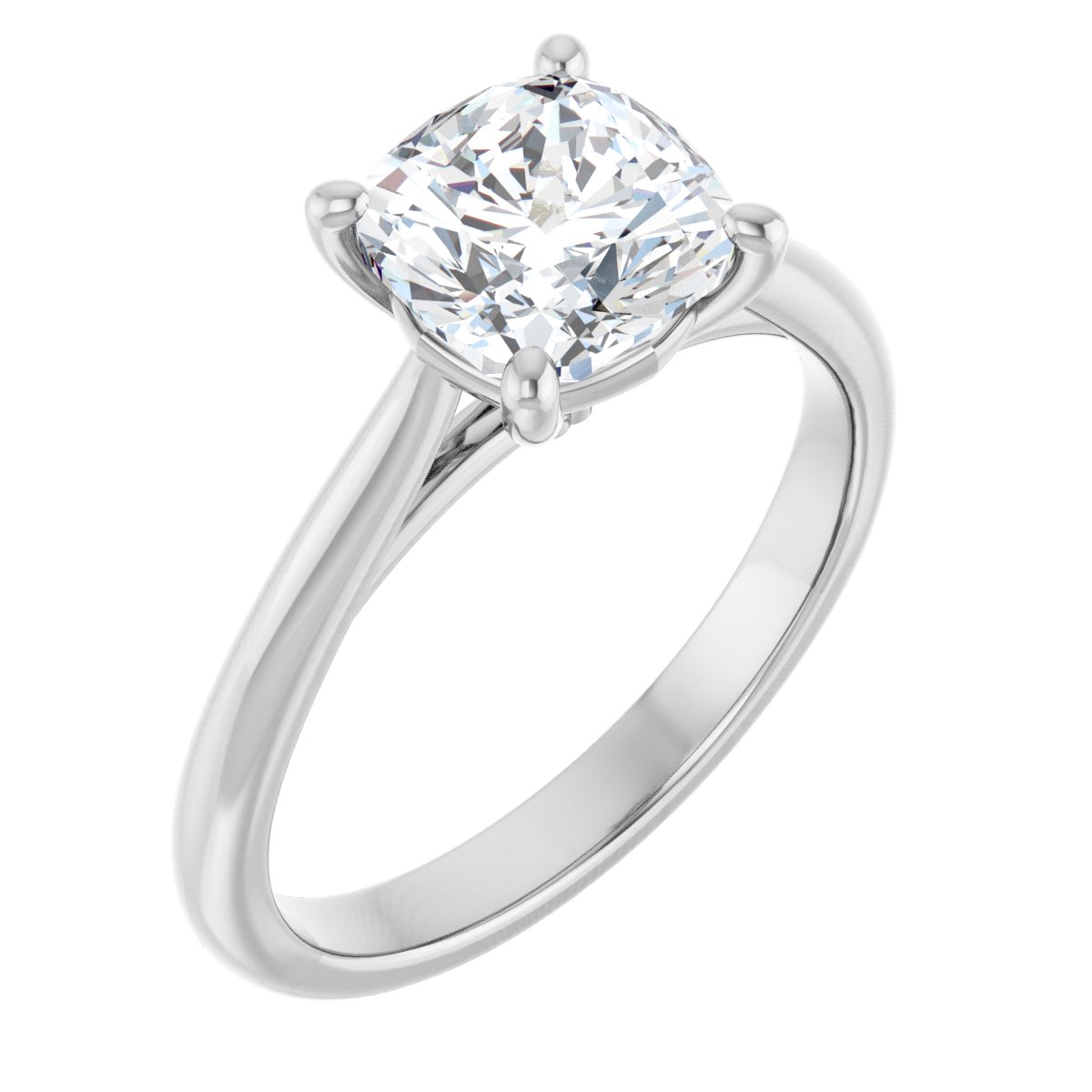 Cushion Solitaire Engagement Ring