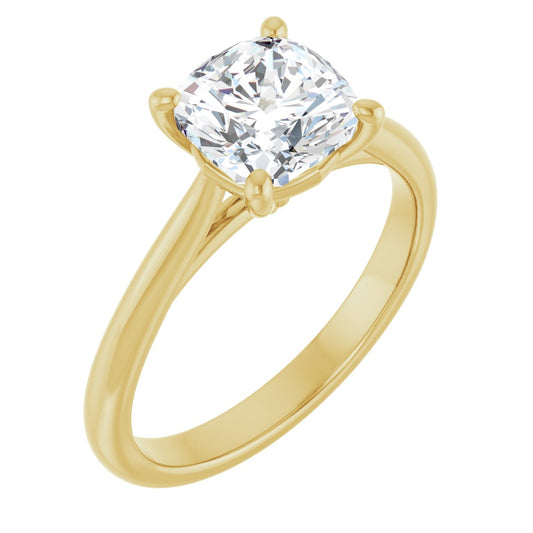 Cushion Solitaire Engagement Ring