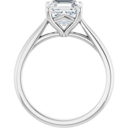 Asscher Solitaire Engagement Ring