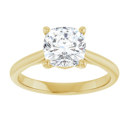 Cushion Solitaire Engagement Ring