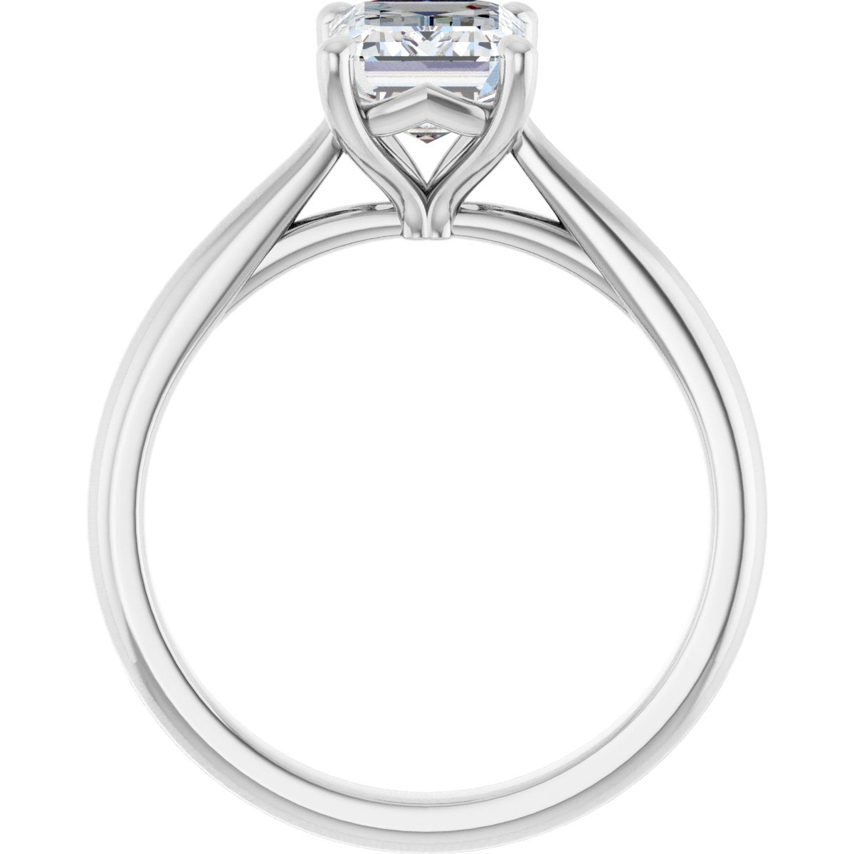 Radiant / Emerald Solitaire Engagement Ring