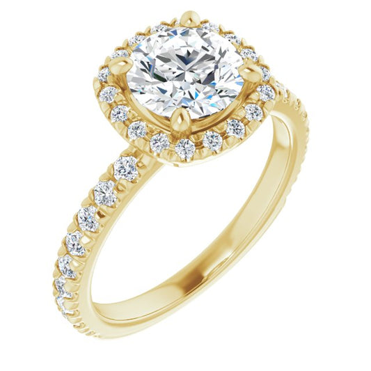 Round Brilliant Halo-Style Engagement Ring