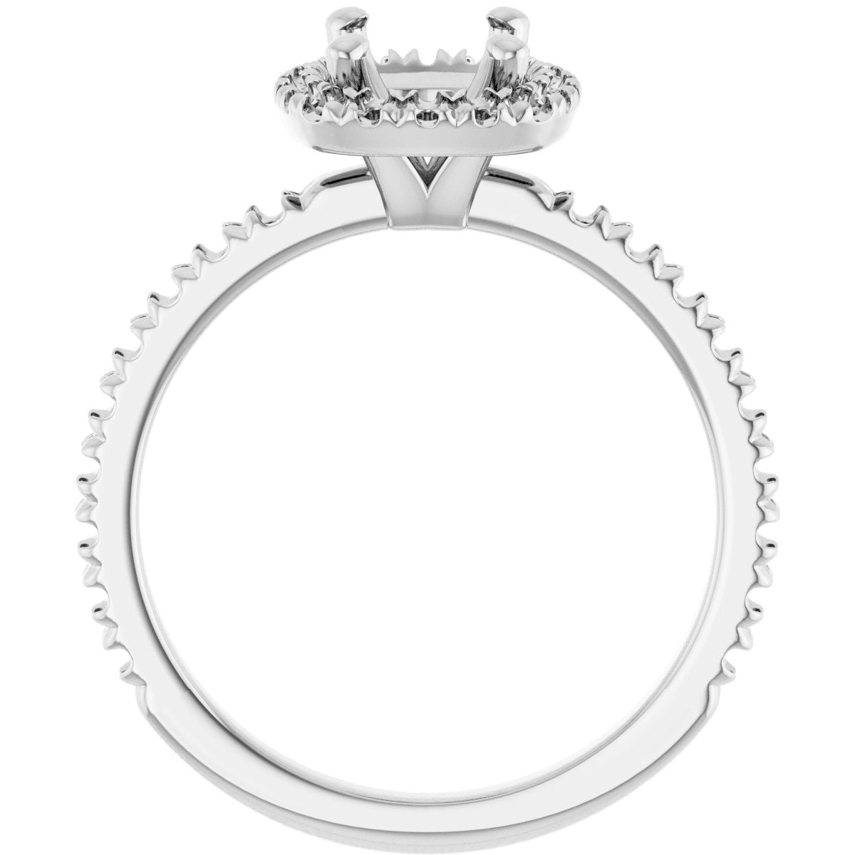 Oval Halo-Style Engagement Ring