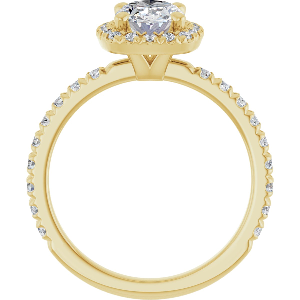 Oval Halo-Style Engagement Ring