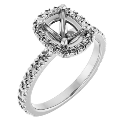 Oval Halo-Style Engagement Ring