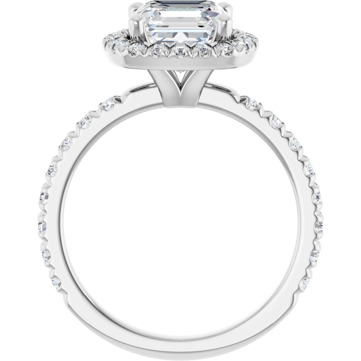 Asscher Halo-Style Engagement Ring