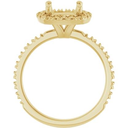 Asscher Halo-Style Engagement Ring