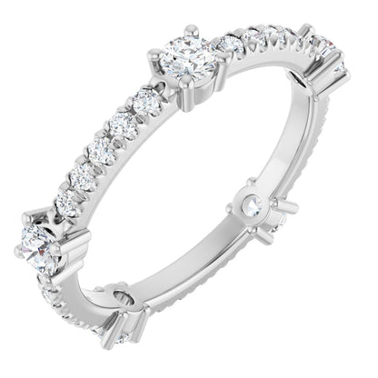 Round Brilliant Eternity Band