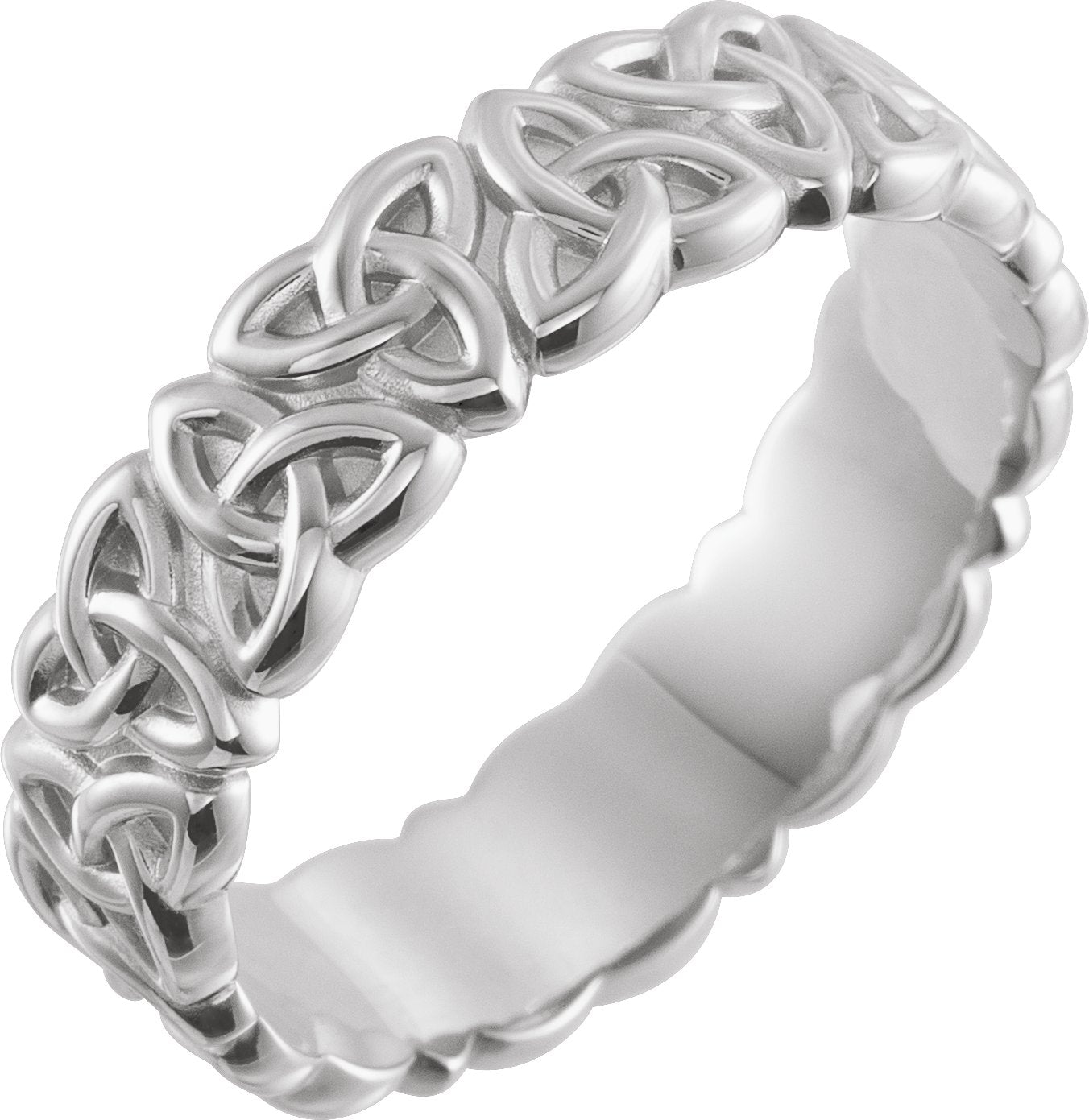 Celtic-Inspired Band in Platinum