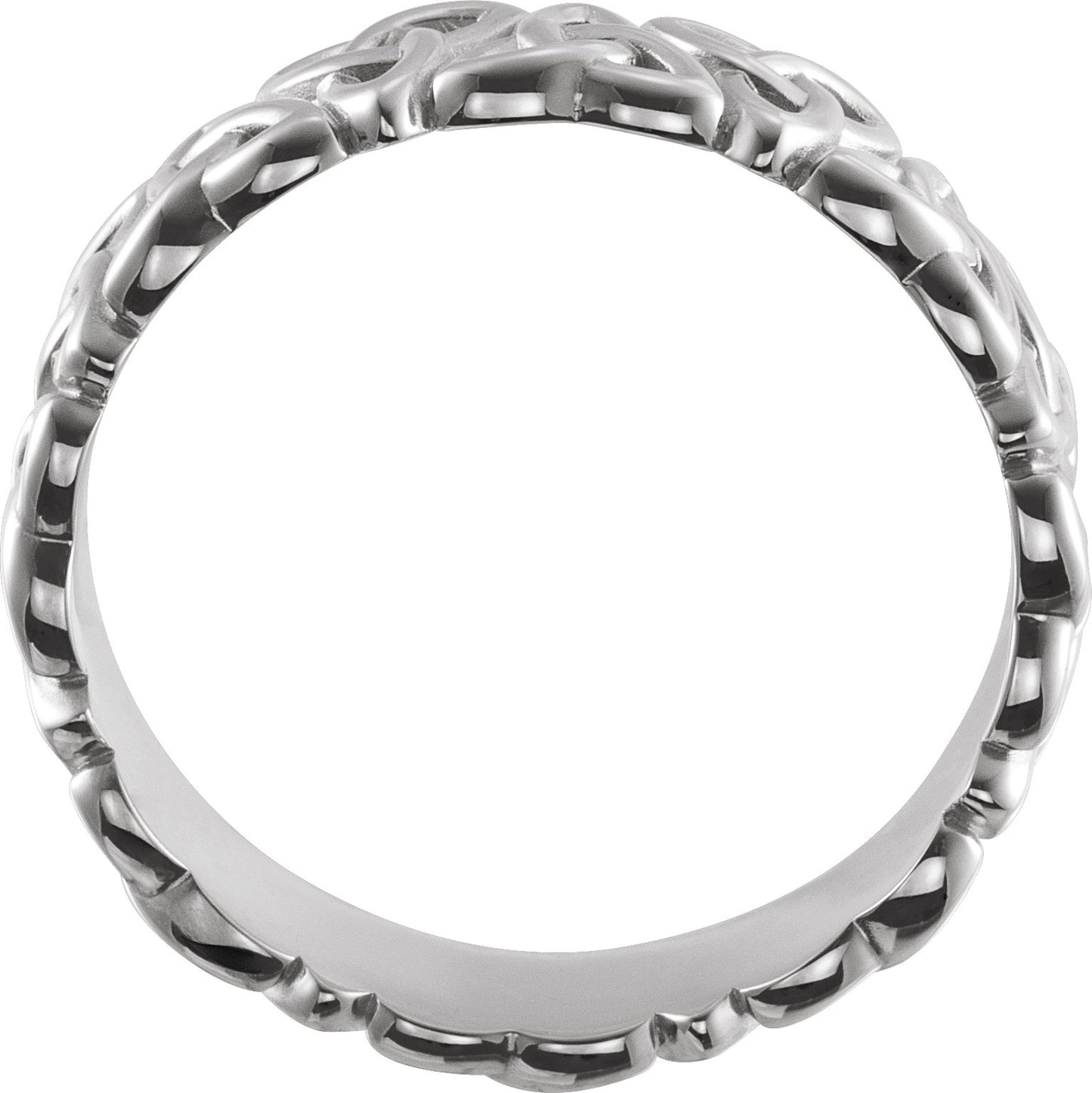 Celtic-Inspired Band in Platinum