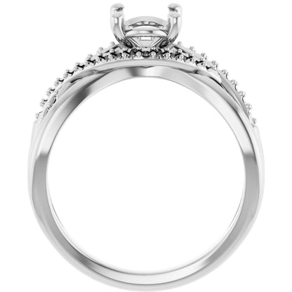 Oval Accented Engagement Ring