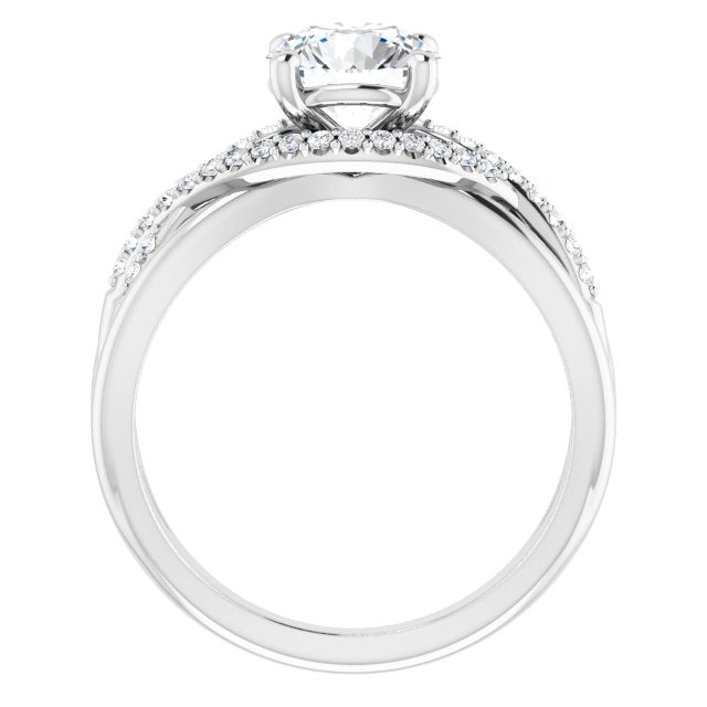 Round Brilliant Accented Engagement Ring