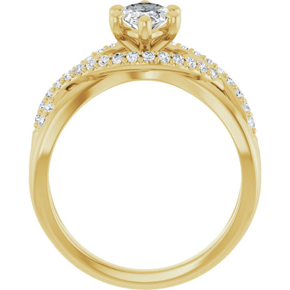 Marquise Accented Engagement Ring