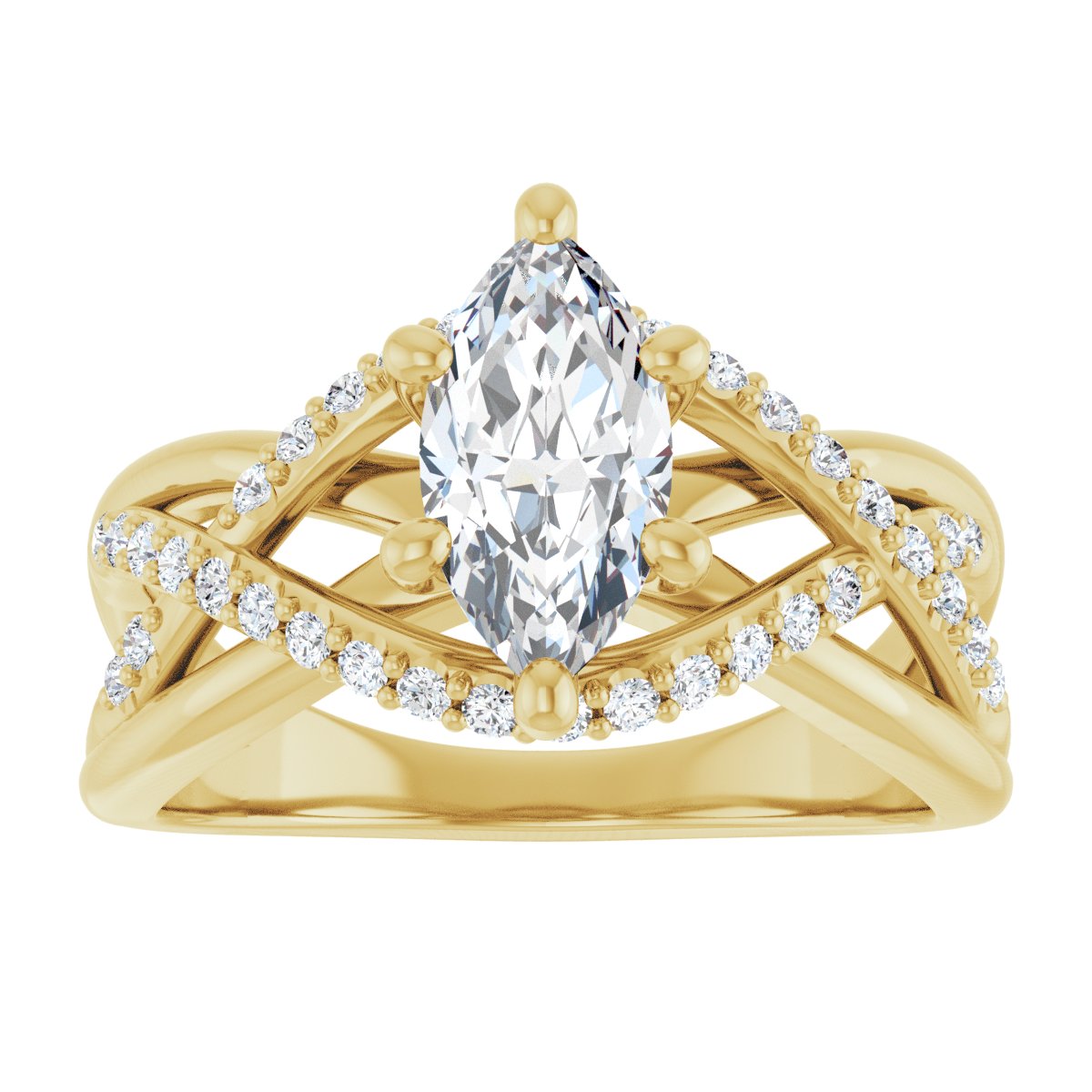 Marquise Accented Engagement Ring