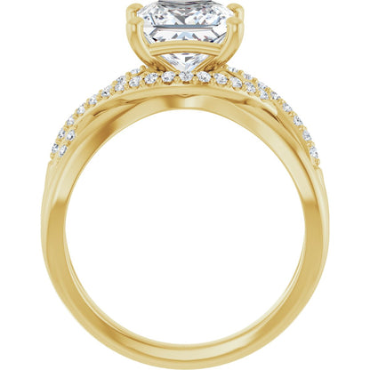 Princess Accented Engagement Ring