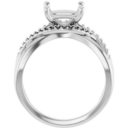 Princess Accented Engagement Ring