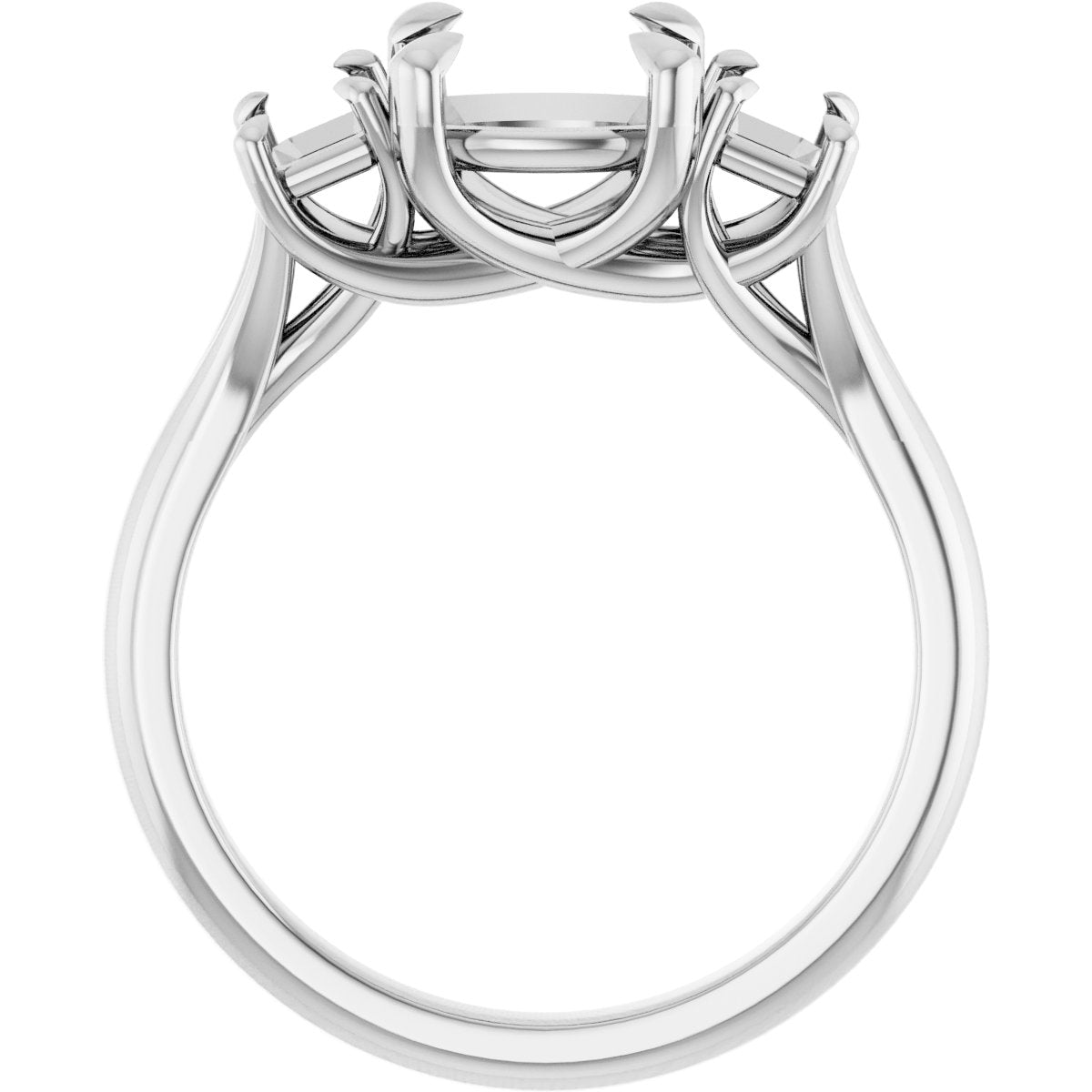 Cushion Three-Stone Engagement Ring