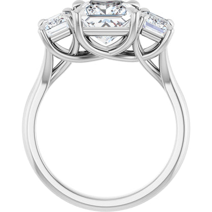 Princess Three-Stone Engagement Ring