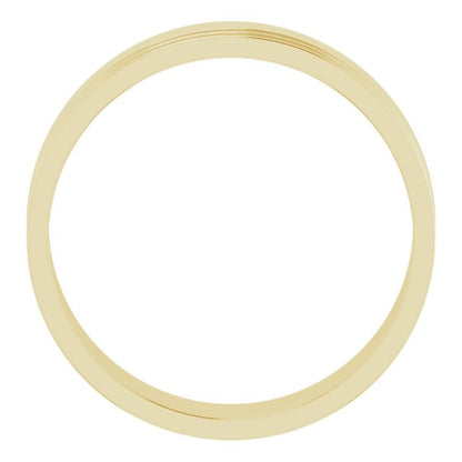 Yellow Gold Grooved Band