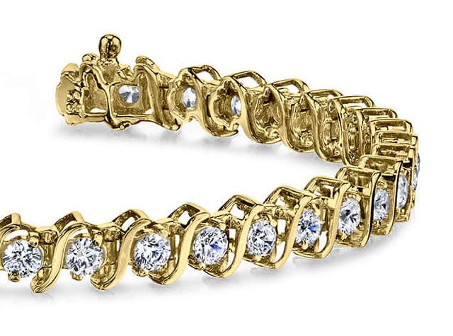 Classic S Shaped Diamond Tennis Bracelet