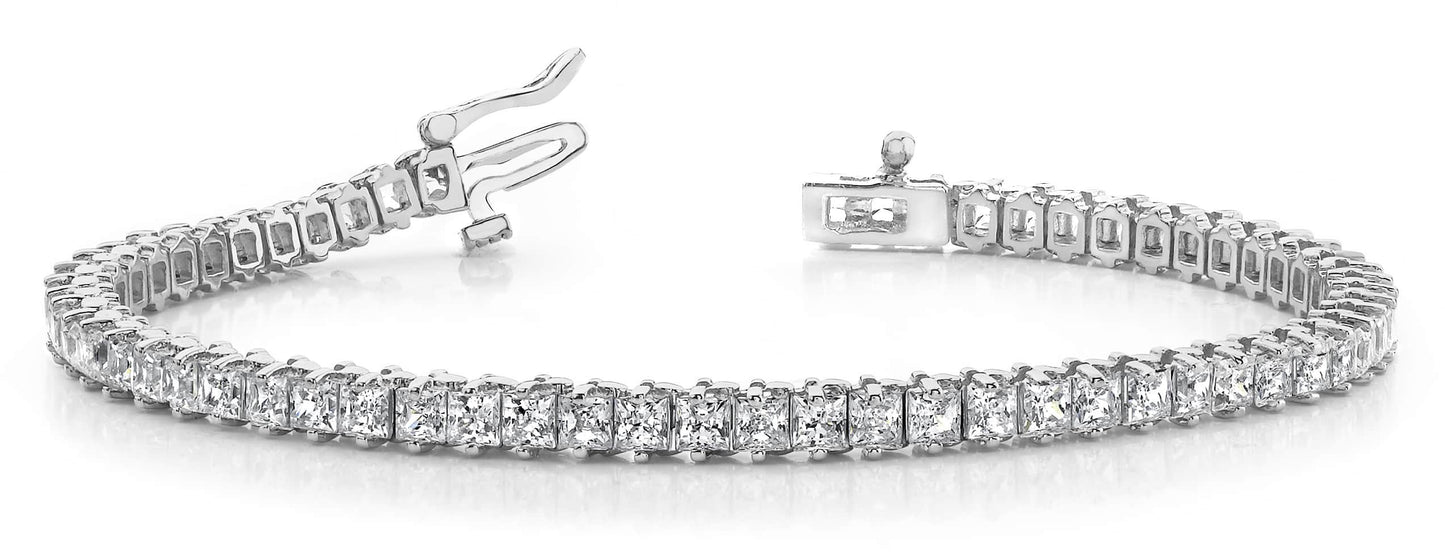 Classic Princess Prong Set Diamond Tennis Bracelet