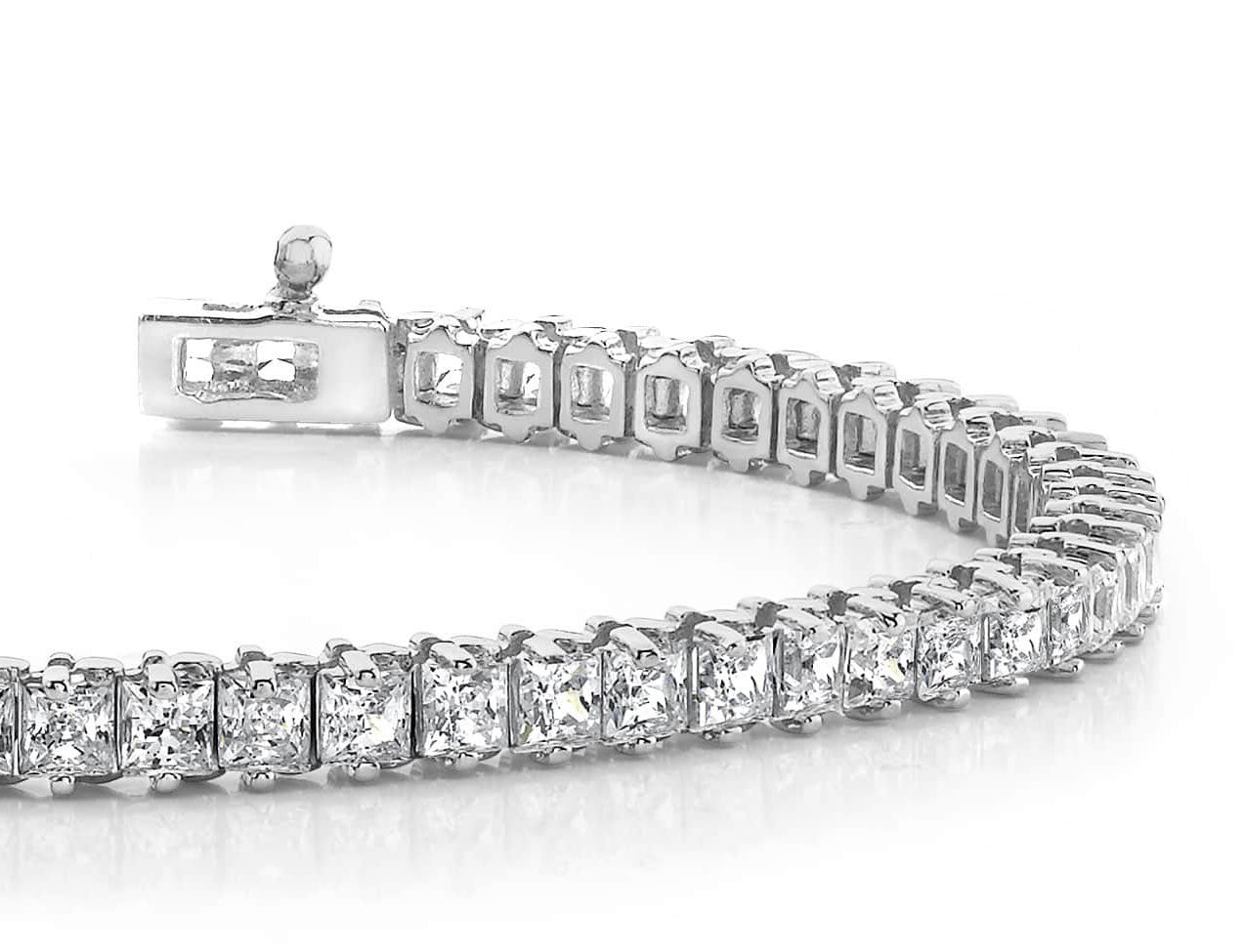 Classic Princess Prong Set Diamond Tennis Bracelet