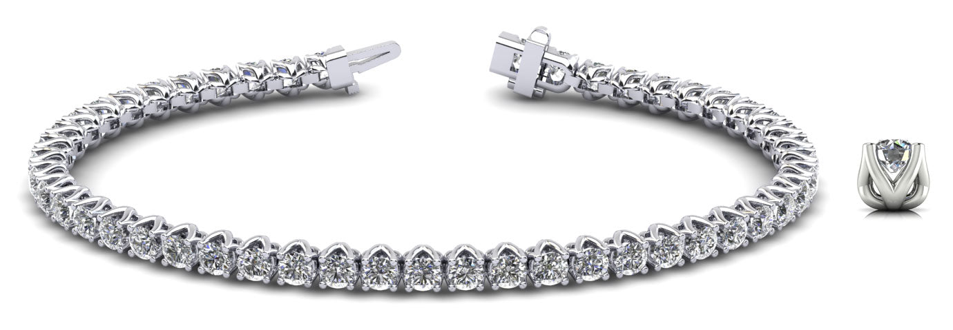 Fiery Flame Diamond Tennis Bracelet