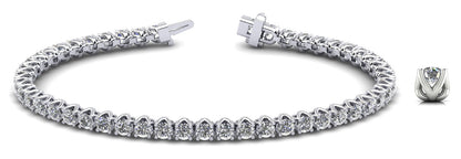 Fiery Flame Diamond Tennis Bracelet