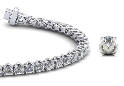 Fiery Flame Diamond Tennis Bracelet