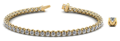 Fiery Flame Diamond Tennis Bracelet