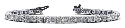 Princess Charm Diamond Tennis Bracelet