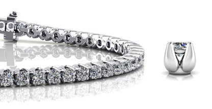 Enchanted Tulip Diamond Tennis Bracelet