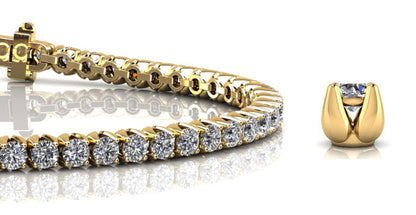 Enchanted Tulip Diamond Tennis Bracelet