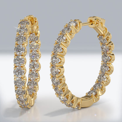 U Shape Brilliance Diamond Hoops