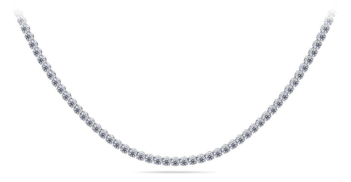 Timeless Dreams Riviera Diamond White Gold Necklace w/ 10.96 CTW Lab Diamonds