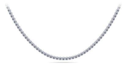 Timeless Dreams Riviera Diamond White Gold Necklace w/ 10.96 CTW Lab Diamonds