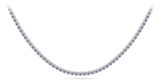 Timeless Dreams Riviera Diamond White Gold Necklace w/ 10.96 CTW Lab Diamonds