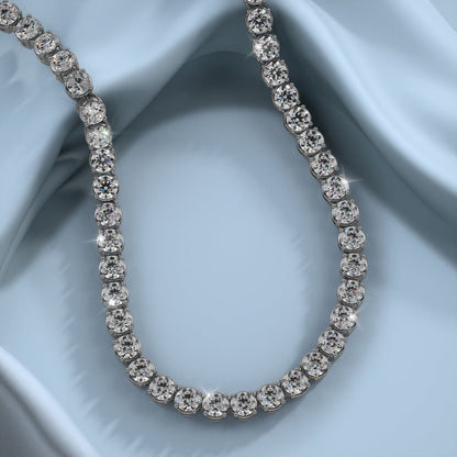 Timeless Dreams Riviera Diamond White Gold Necklace w/ 10.96 CTW Lab Diamonds