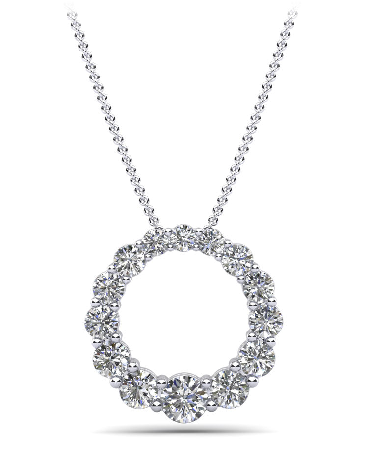 Graduated Brilliant Diamond Pendant